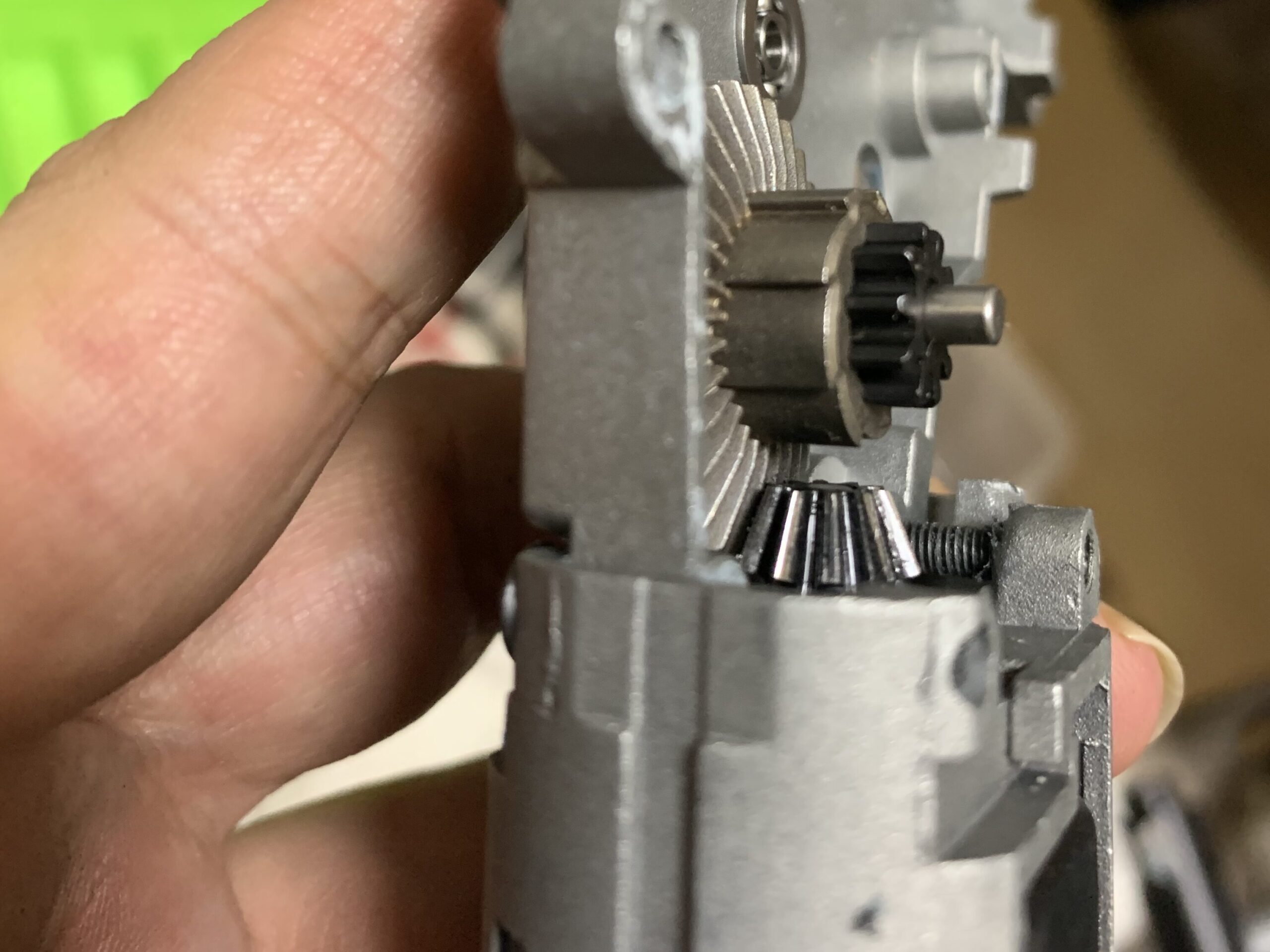 シム調整　モーターピニオン位置　調整前