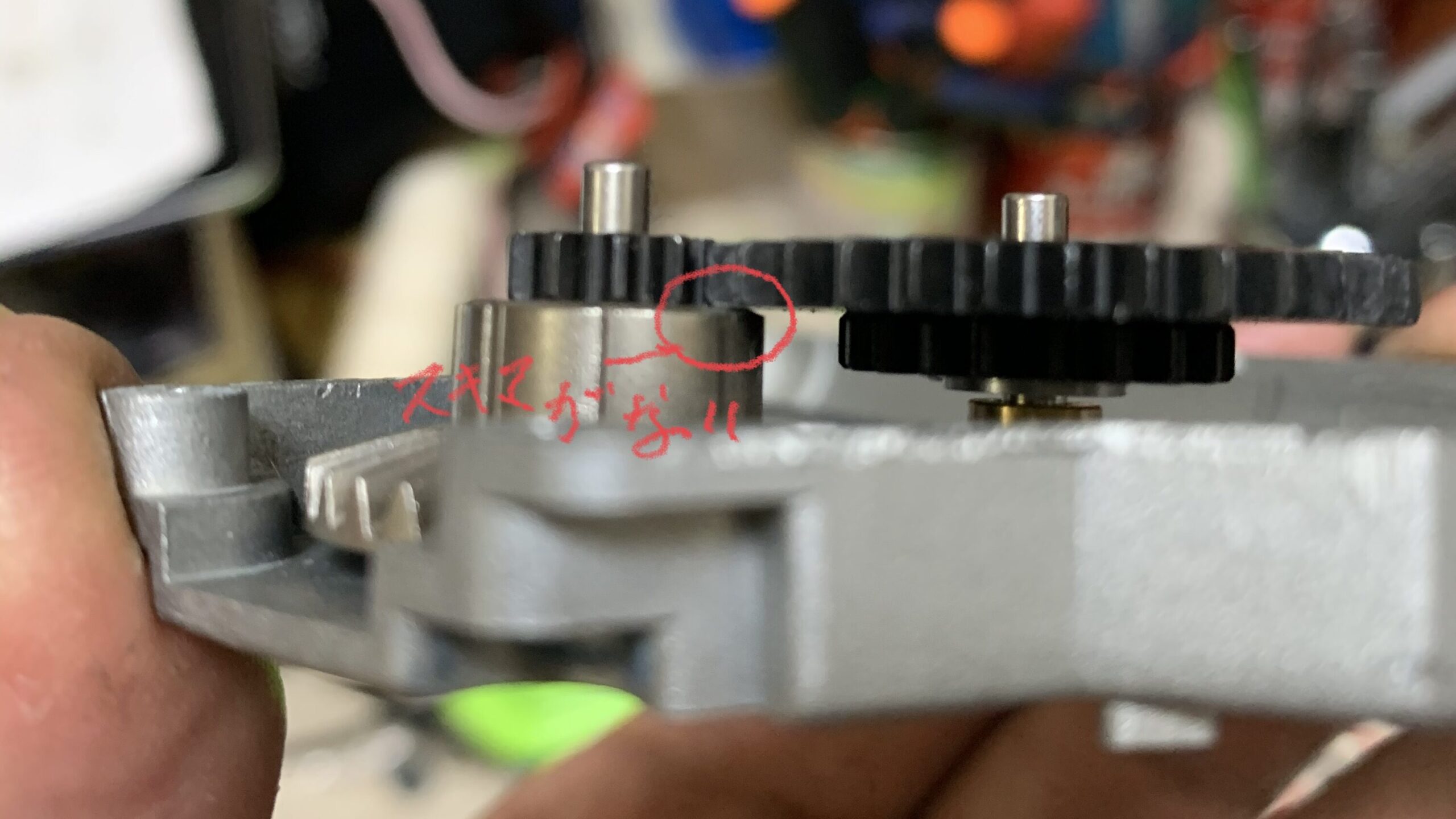 シム調整　スパーギア組み込み