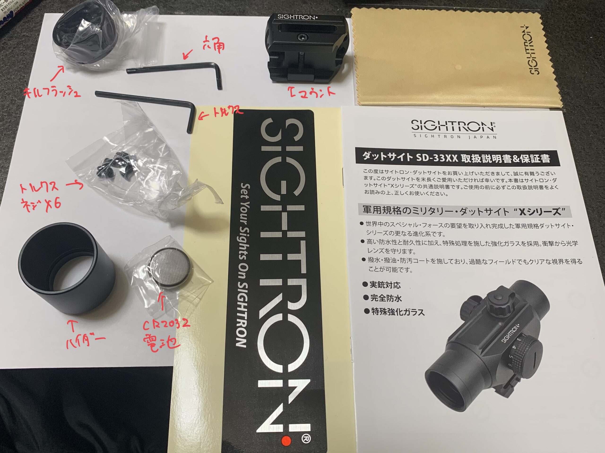 サイトロンジャパン　SD33XX 付属品　一覧