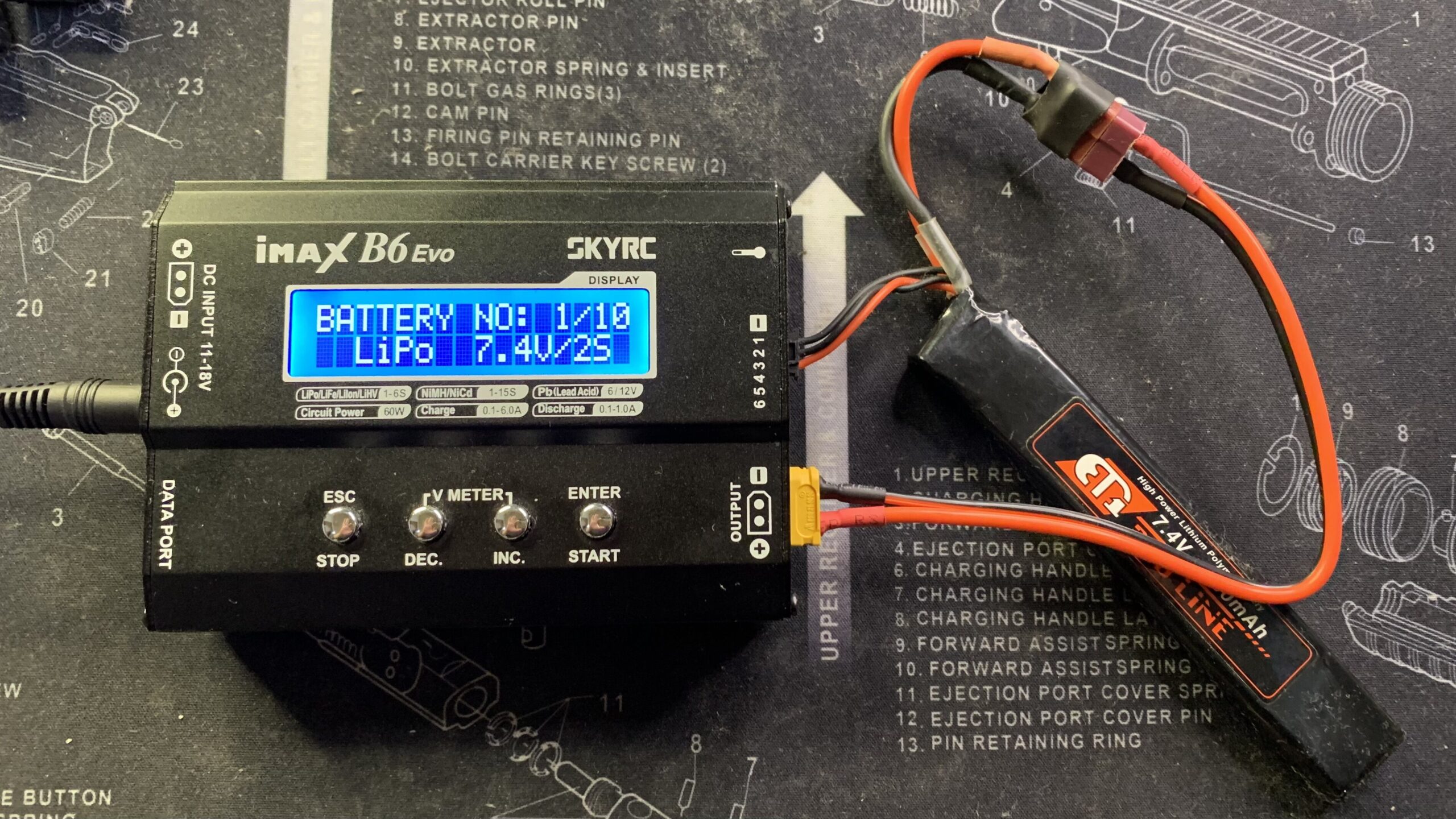 SKYRC iMAX B6 EVO 2s 7.4V リポバッテリー充電