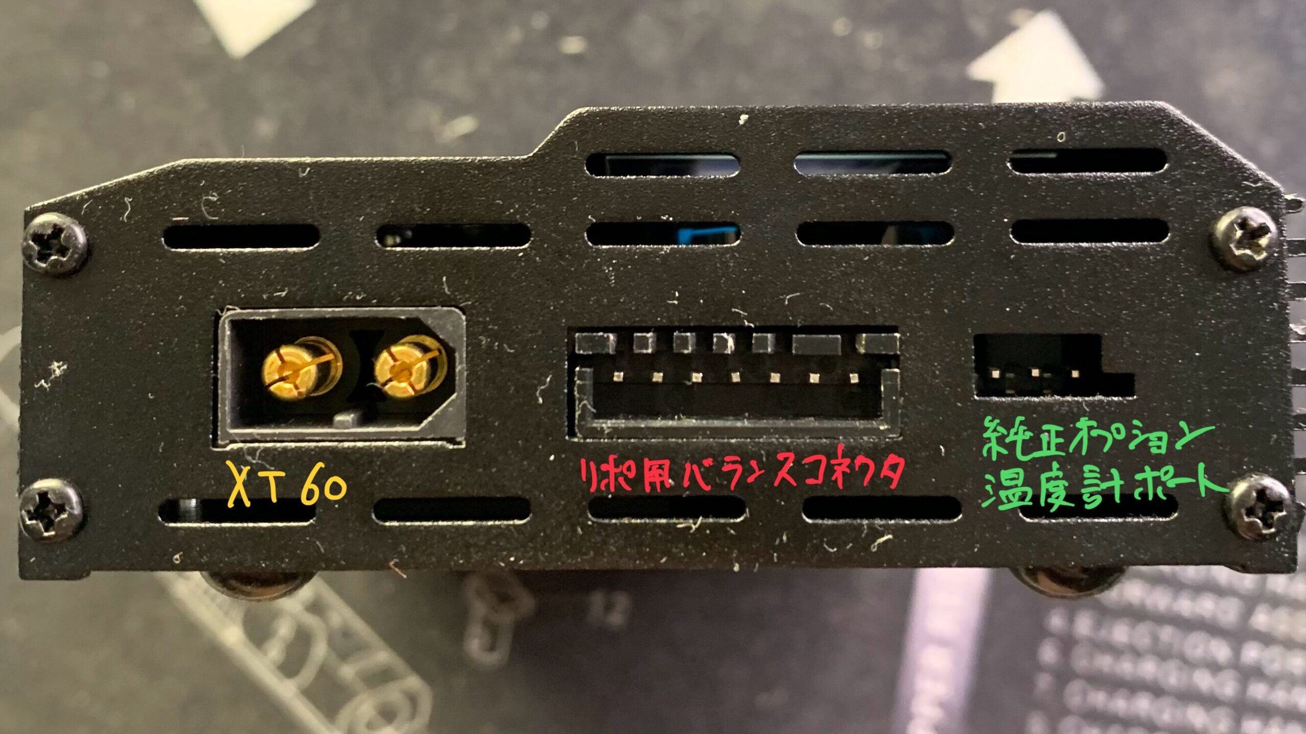 SKYRC iMAX B6 EVO 出力ポート側