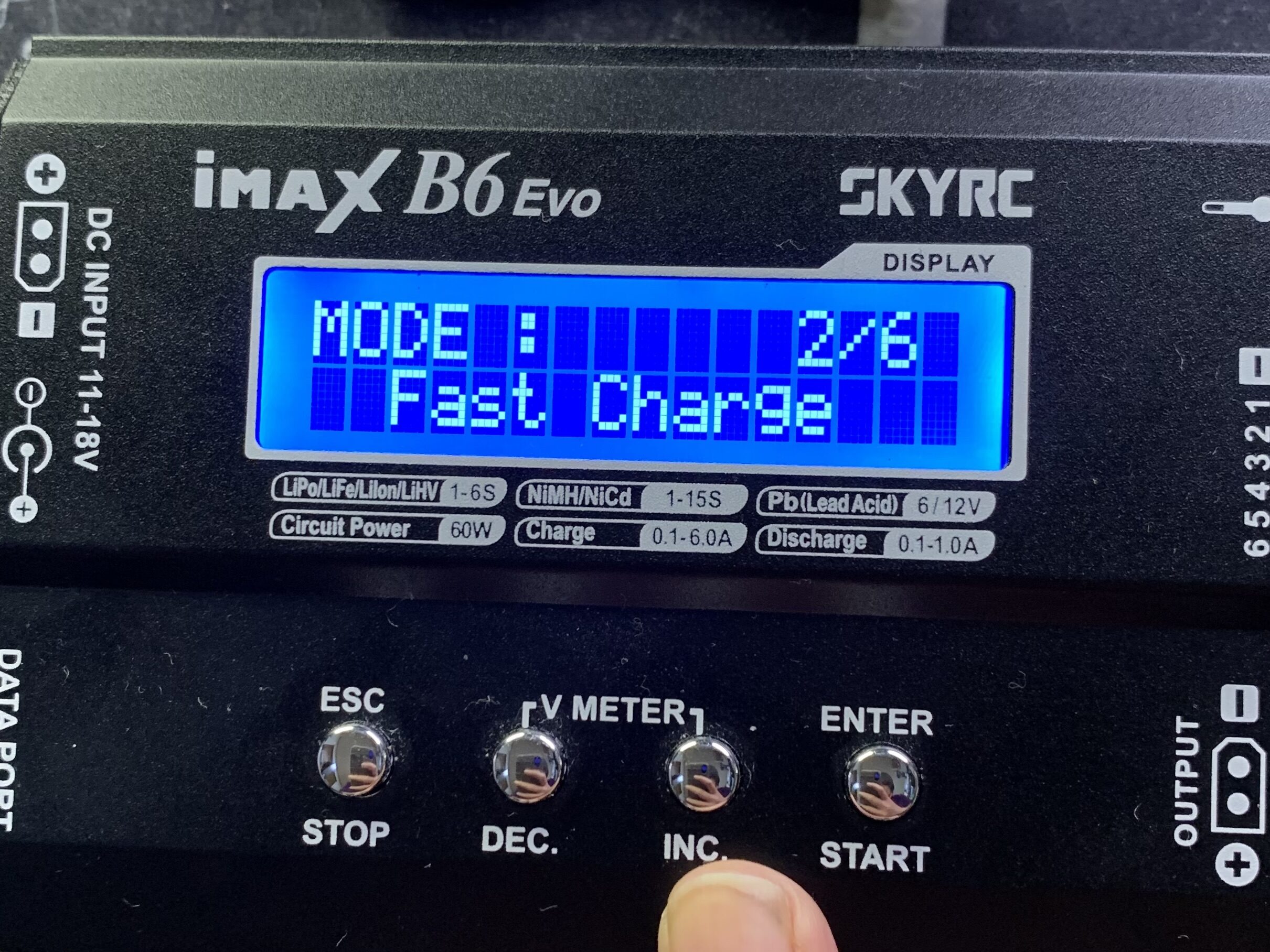 SKYRC iMAX B6 EVO 急速充電モード