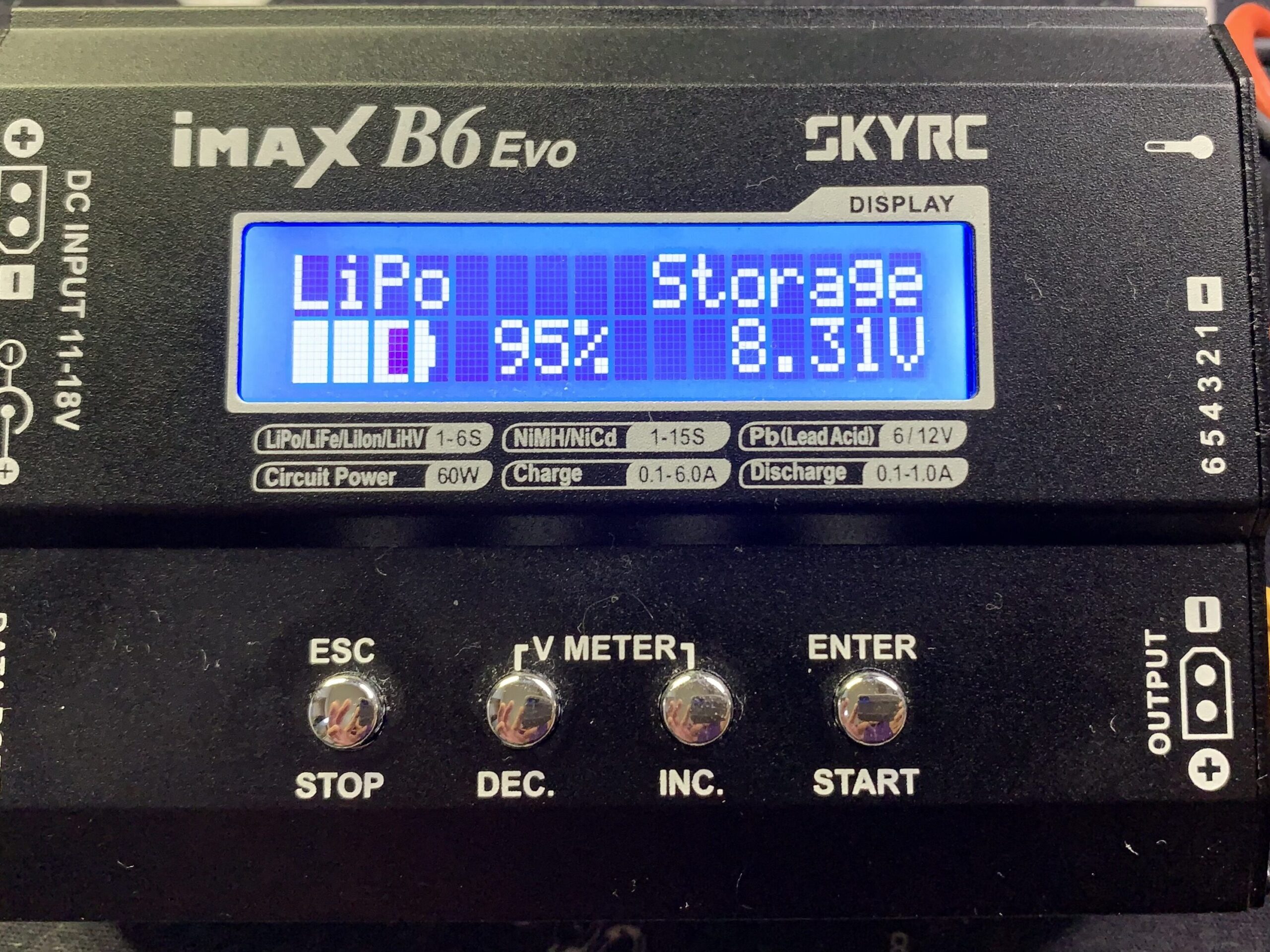 SKYRC iMAX B6 EVO ストレージモード　電圧、容量