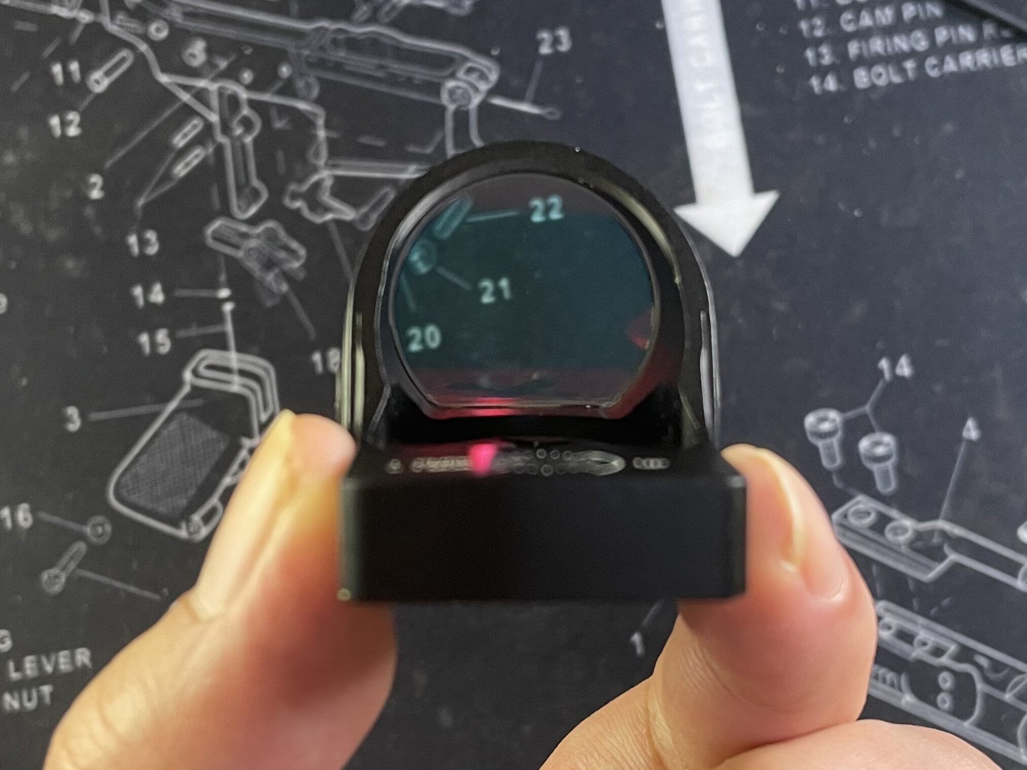 SOTAC trijicon SRO ドットサイト　裏側