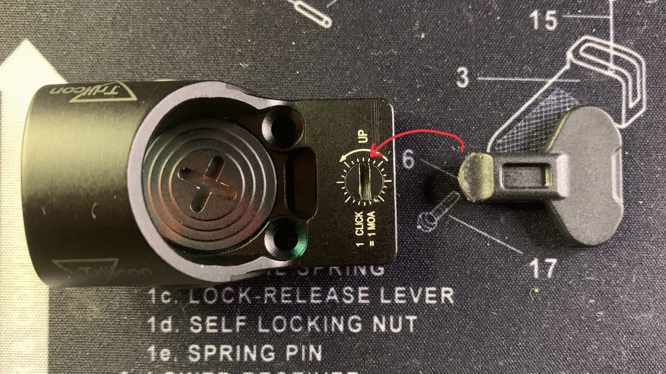 SOTAC trijicon SRO ドットサイト　エレベーション