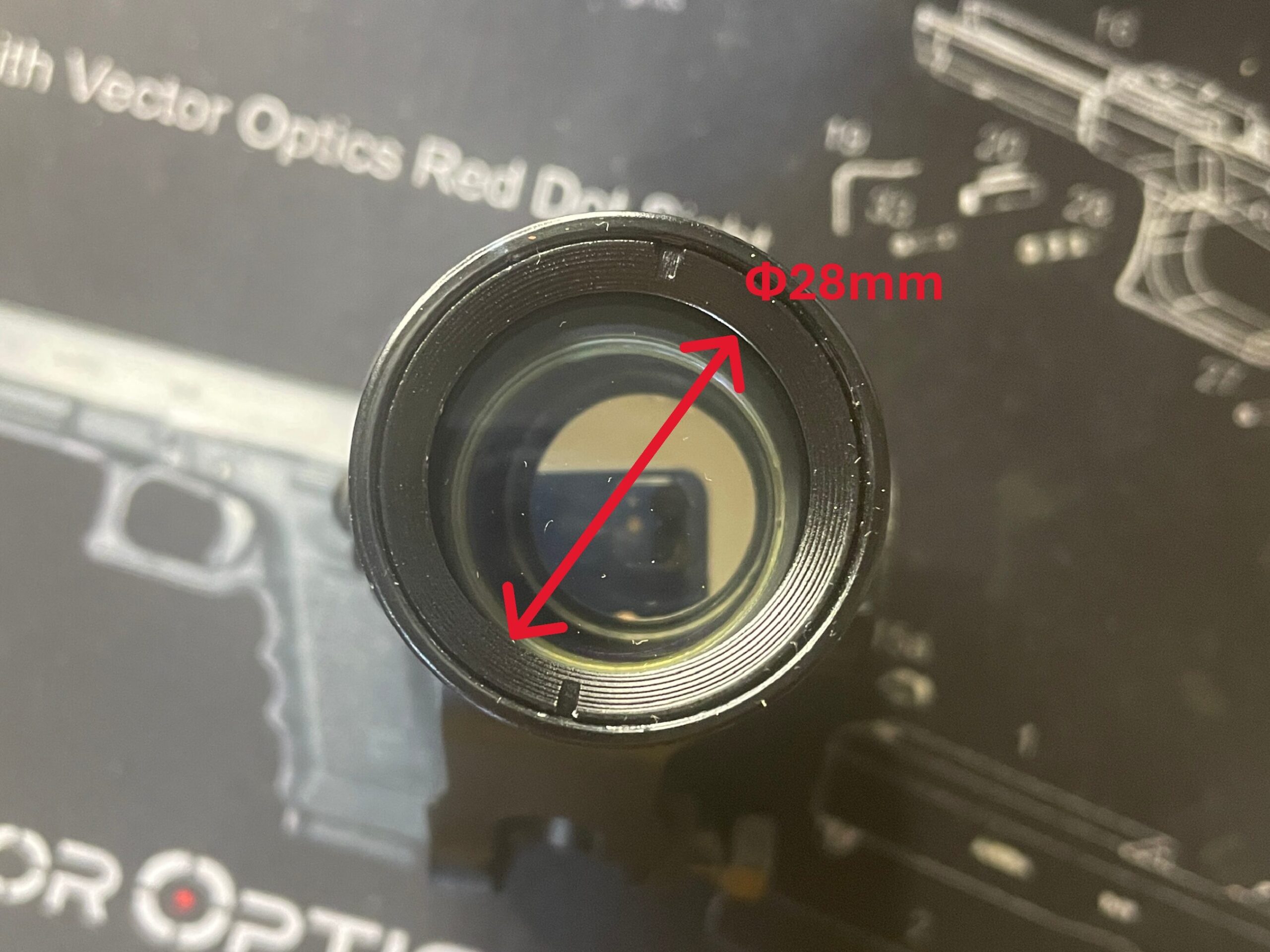 Sutekus 4MOA ドットサイト M3タイプ　対物レンズ