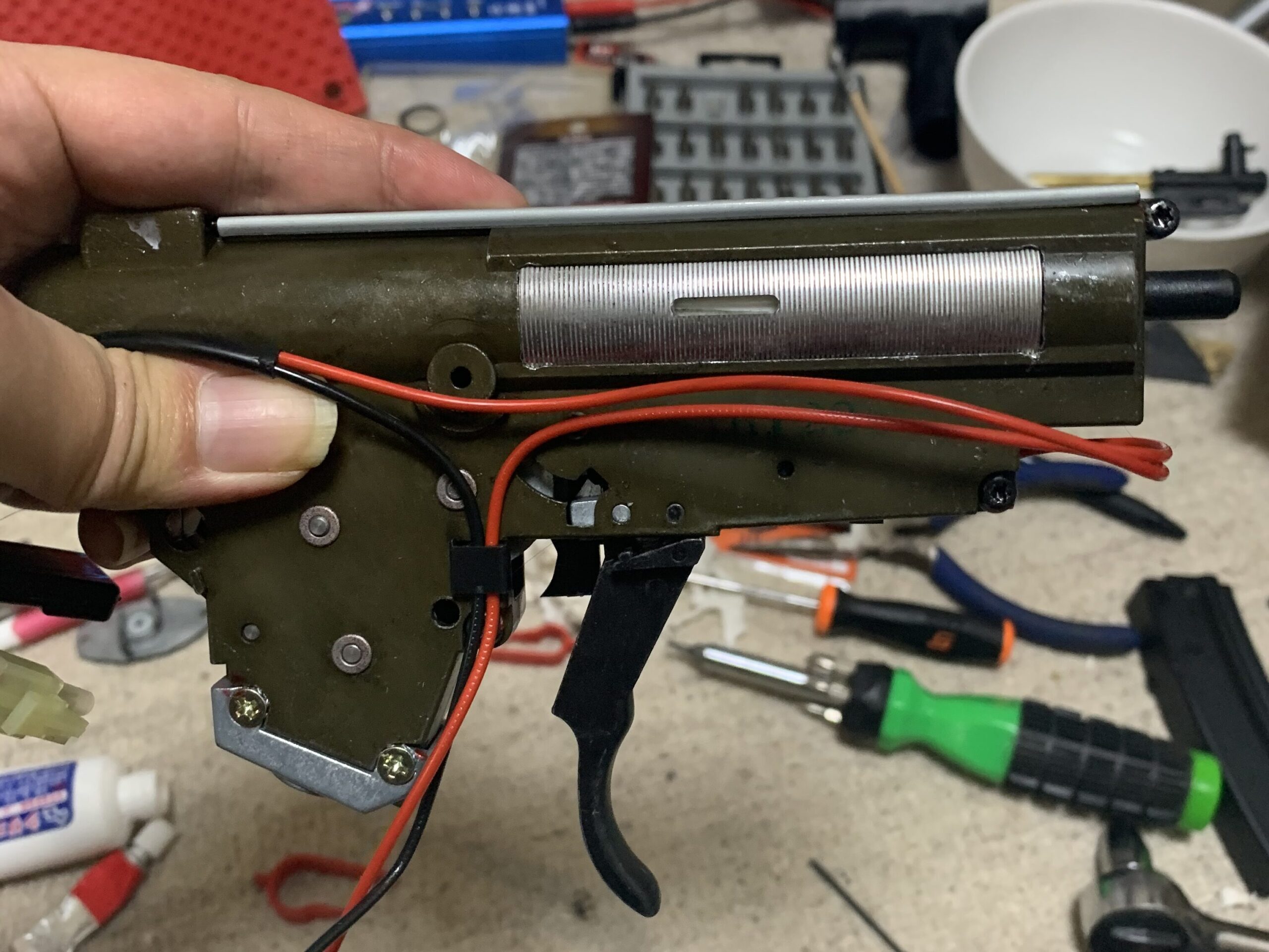 東京マルイ　MP5K HC カスタム済みメカボックス　右側面