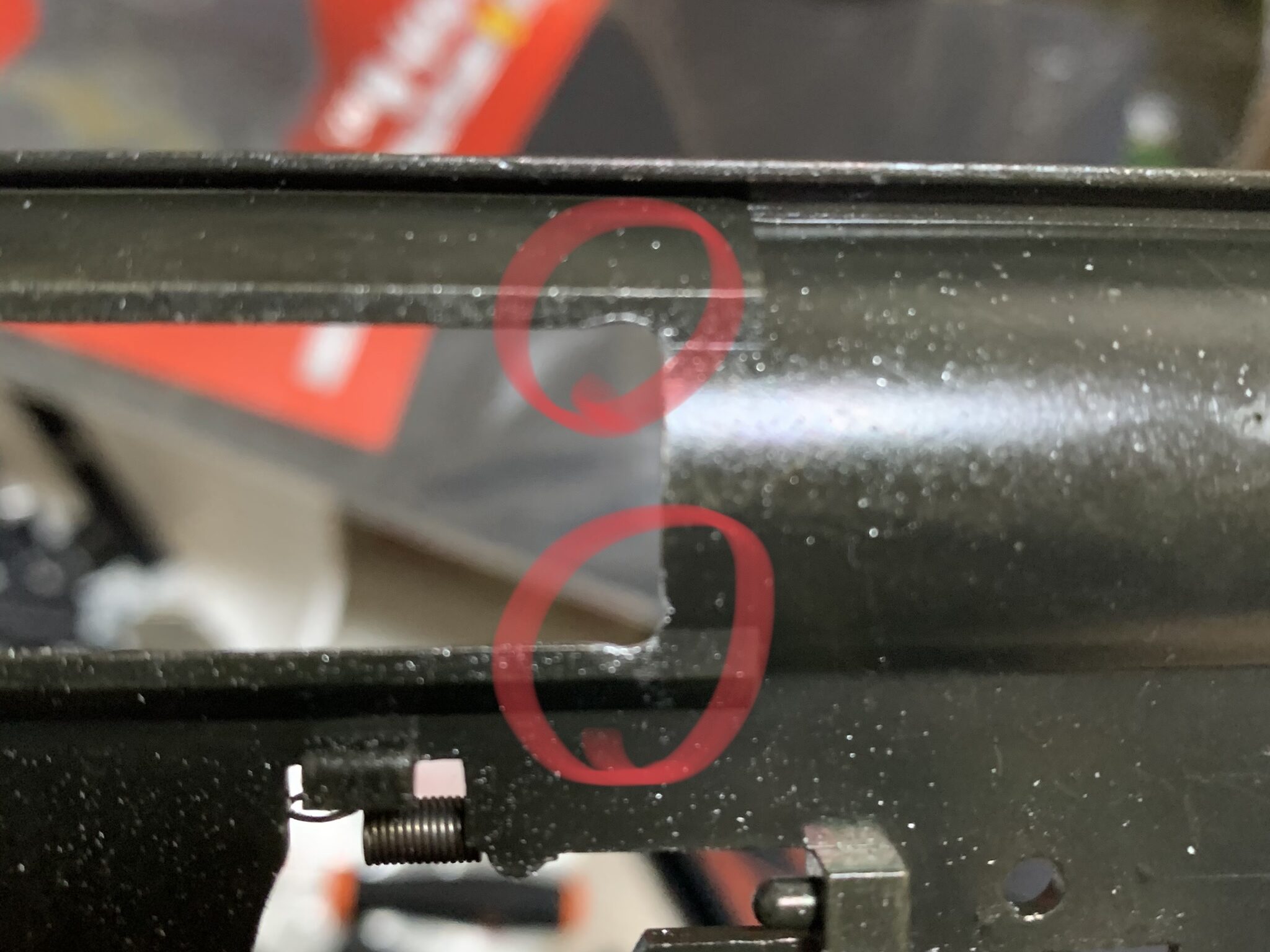 東京マルイ　MP5HC メカボックス　左ケース　後側加工