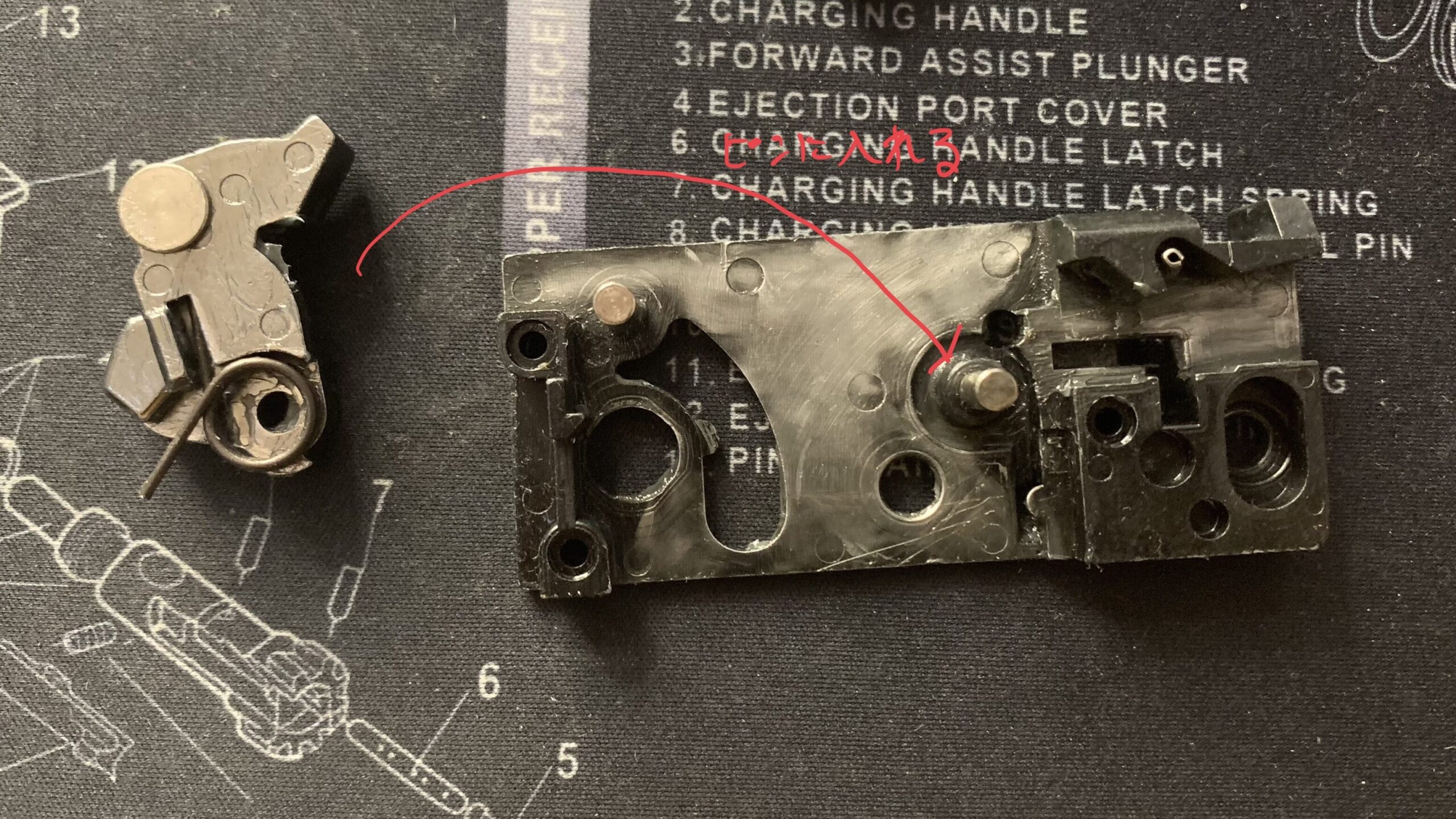 東京マルイ　CQBR ブロック1 ハンマーをZシステムのケースに組む