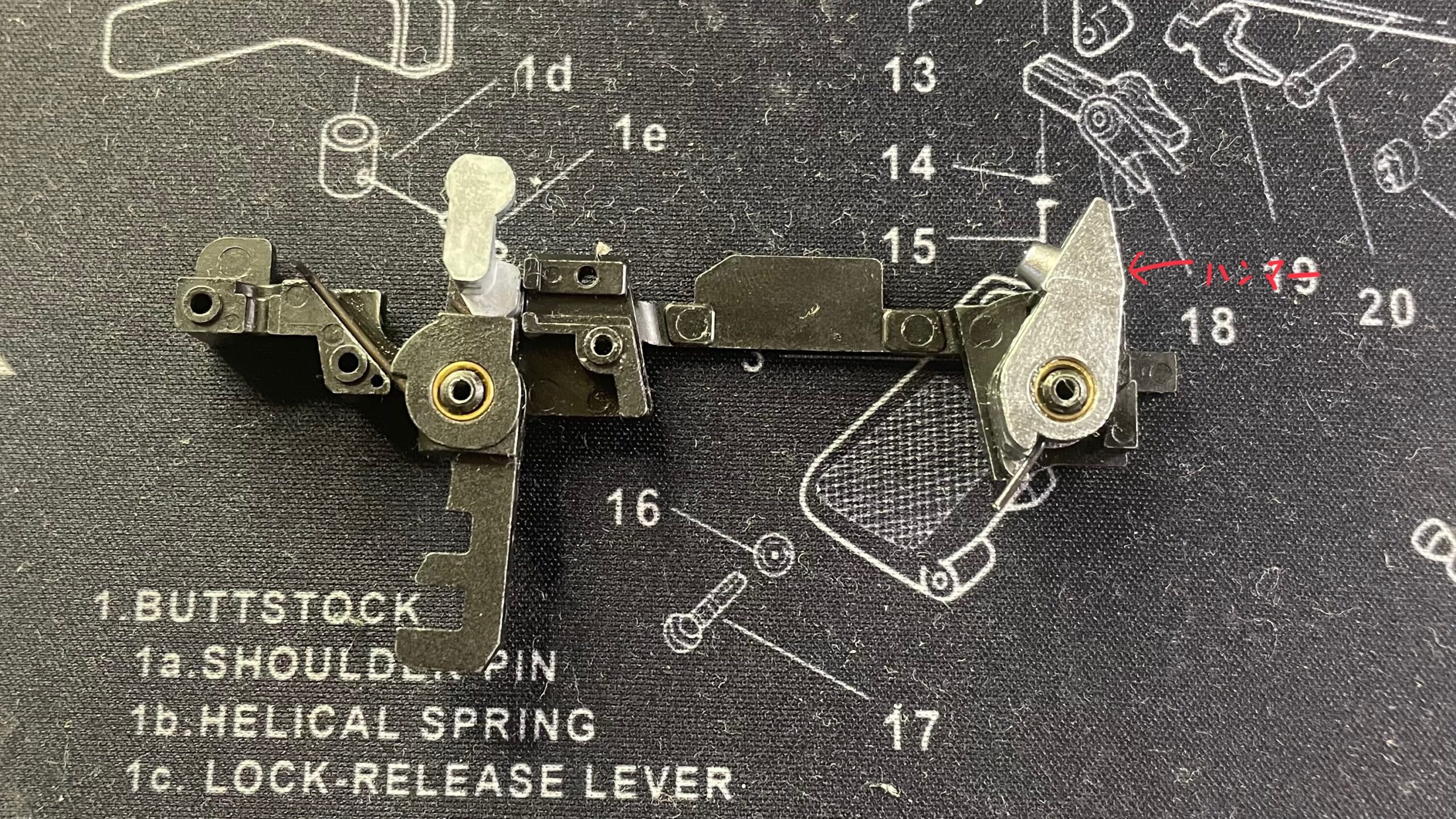 東京マルイ　CURVE ハンマーユニット 組み込み