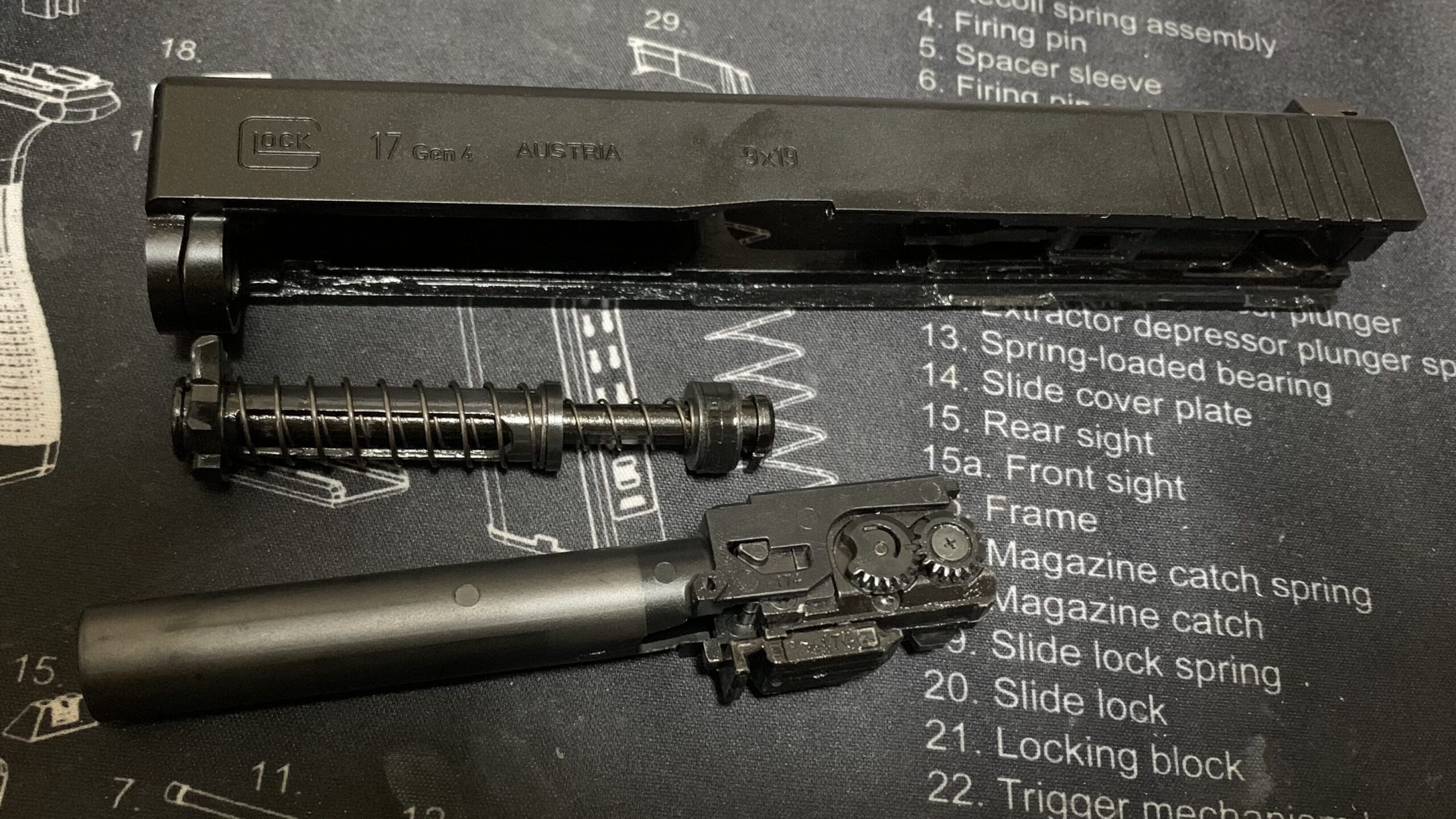 東京マルイ　グロック17 GEN4 スライド構成パーツ