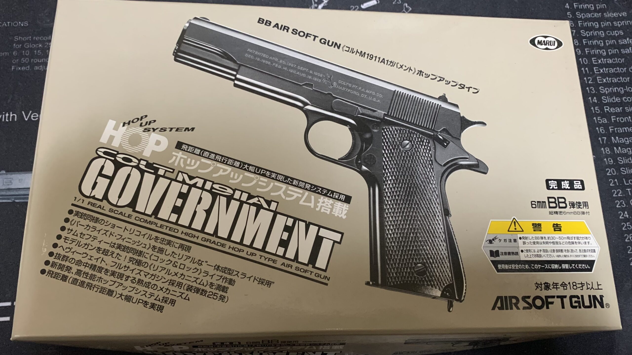 東京マルイ　コルトM1911ガバメント　HG 箱