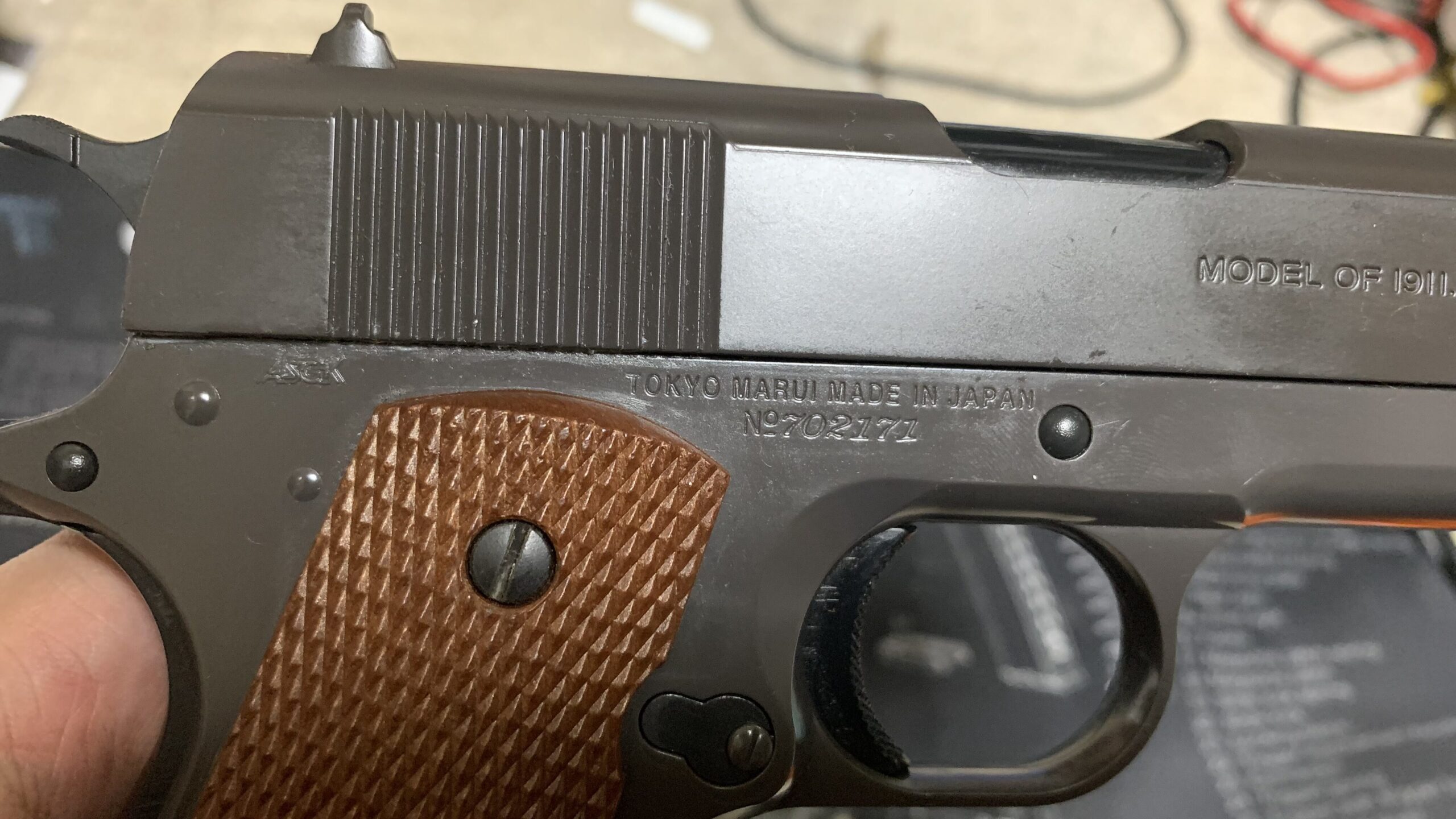 東京マルイ　コルトM1911ガバメント　HG フレーム刻印