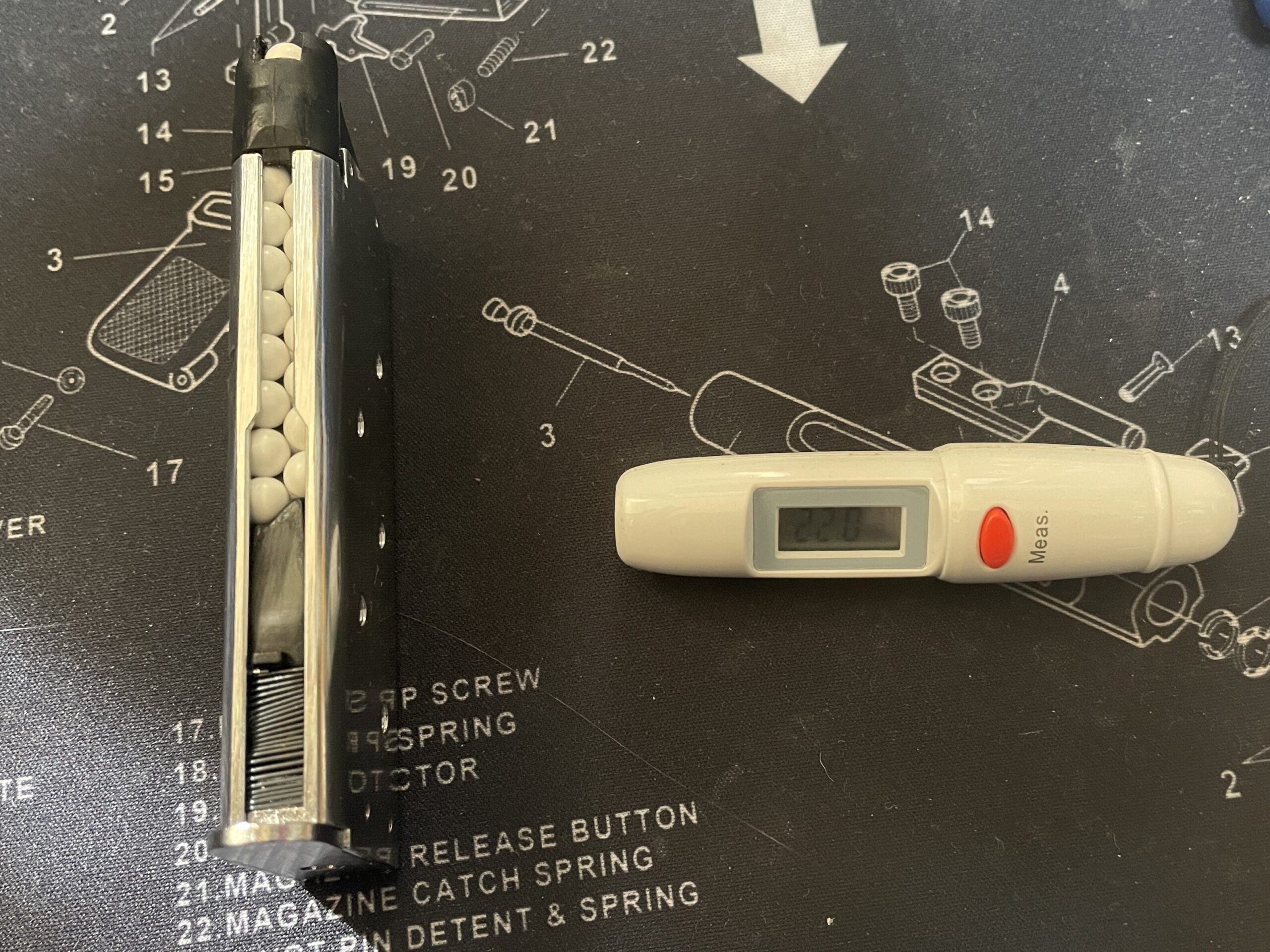 東京マルイ　デトニクス.45 コンバットマスター　カスタムの測定条件