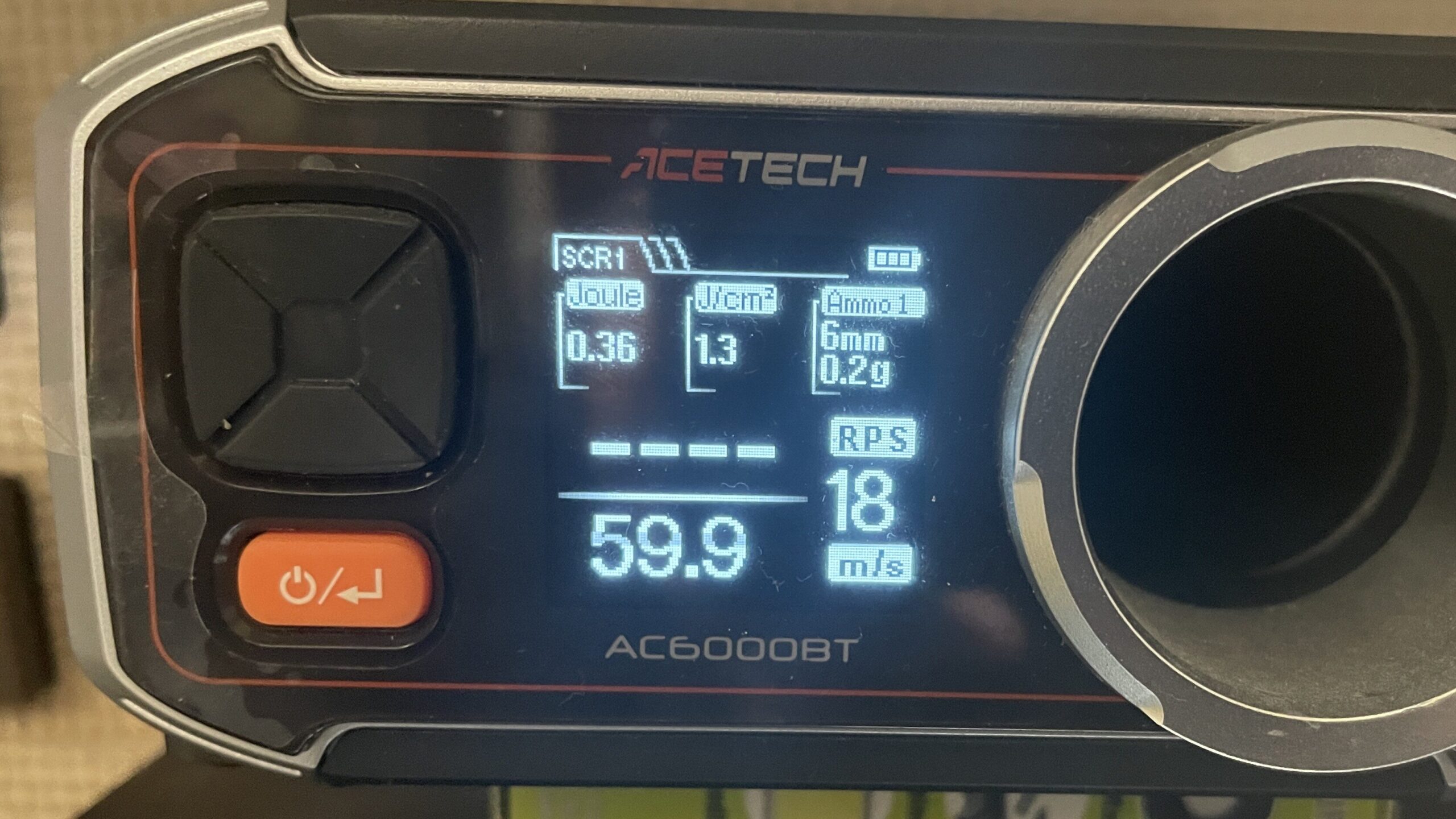 東京マルイ　デトニクス.45 コンバットマスター　カスタムの初速　18発目