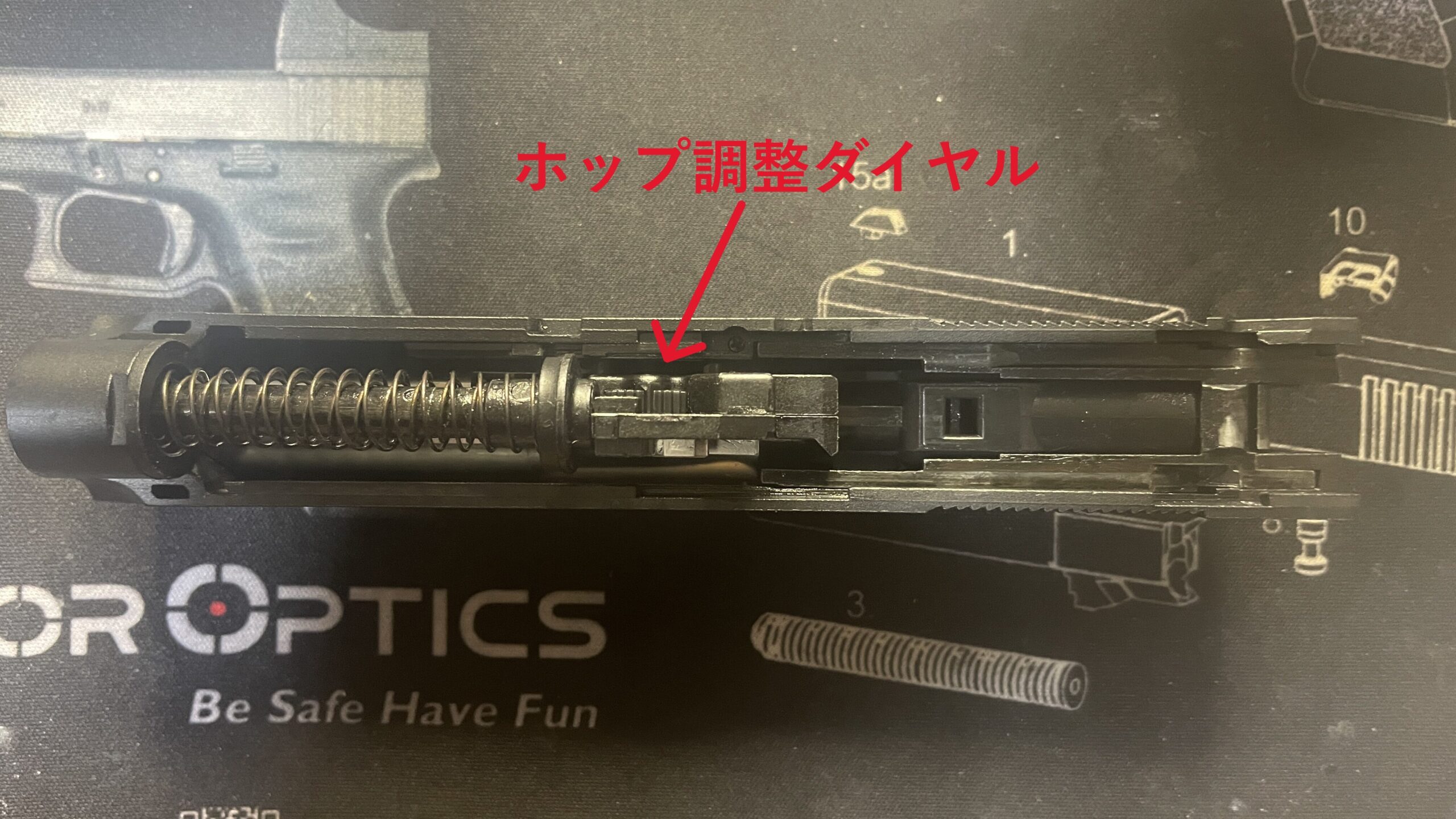 東京マルイ　デトニクス.45 コンバットマスター　ホップ調整ダイアル