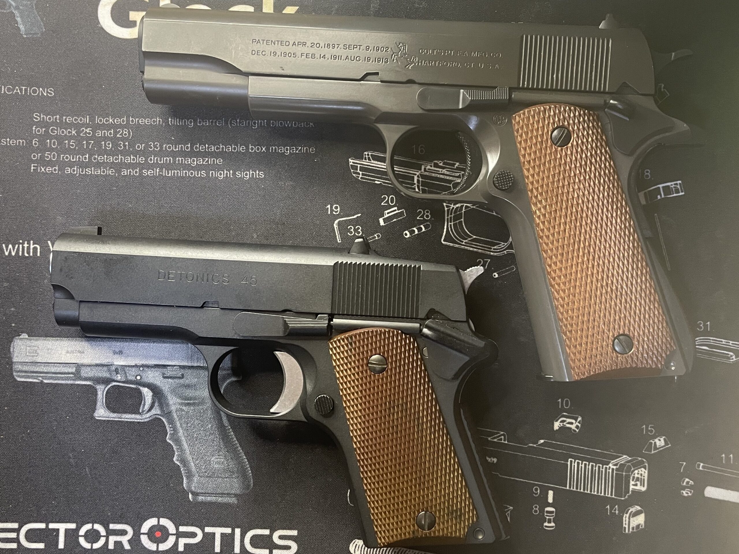 東京マルイ　デトニクス.45 コンバットマスター　M1911との比較