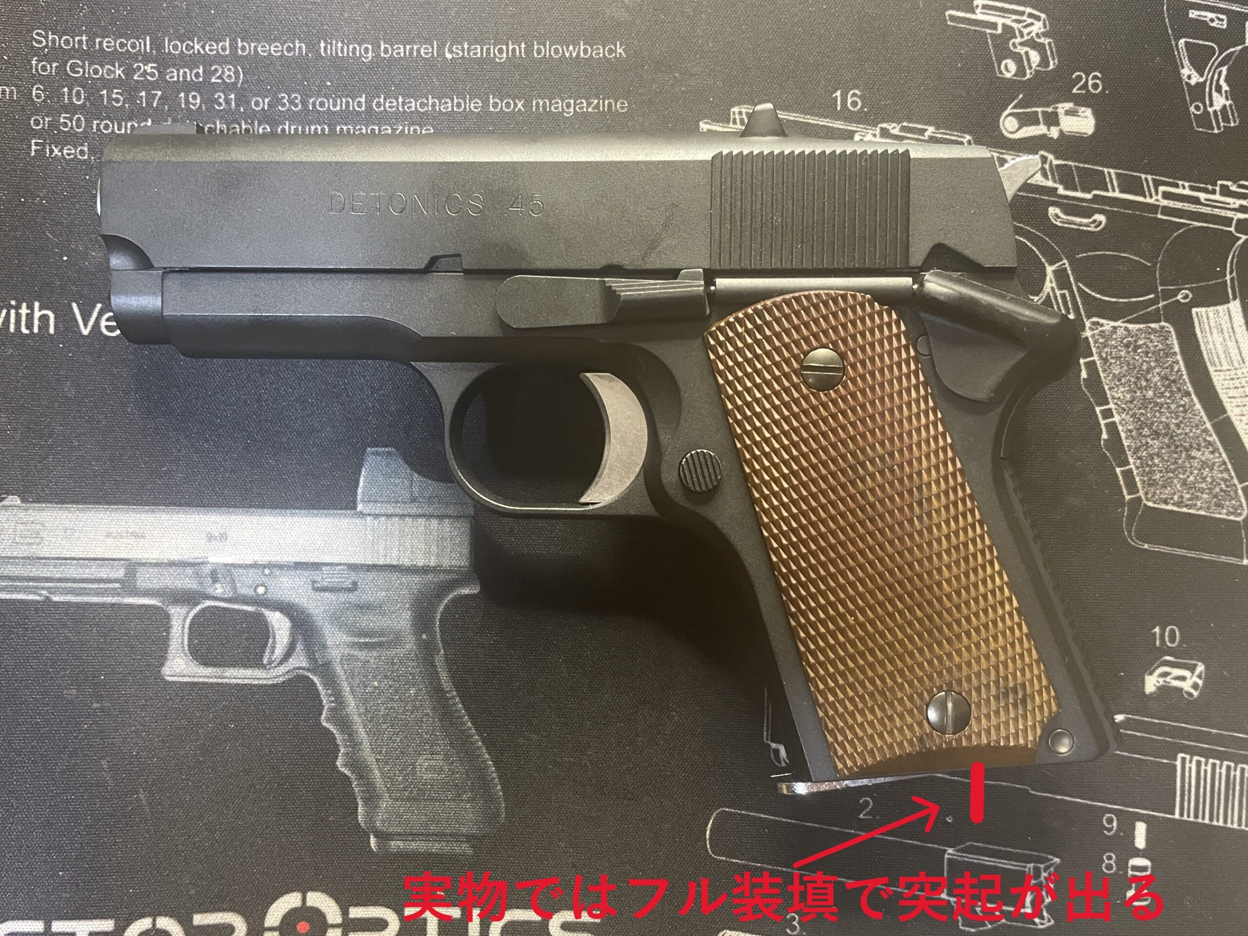 東京マルイ　デトニクス.45 コンバットマスター　マガジン装着状態