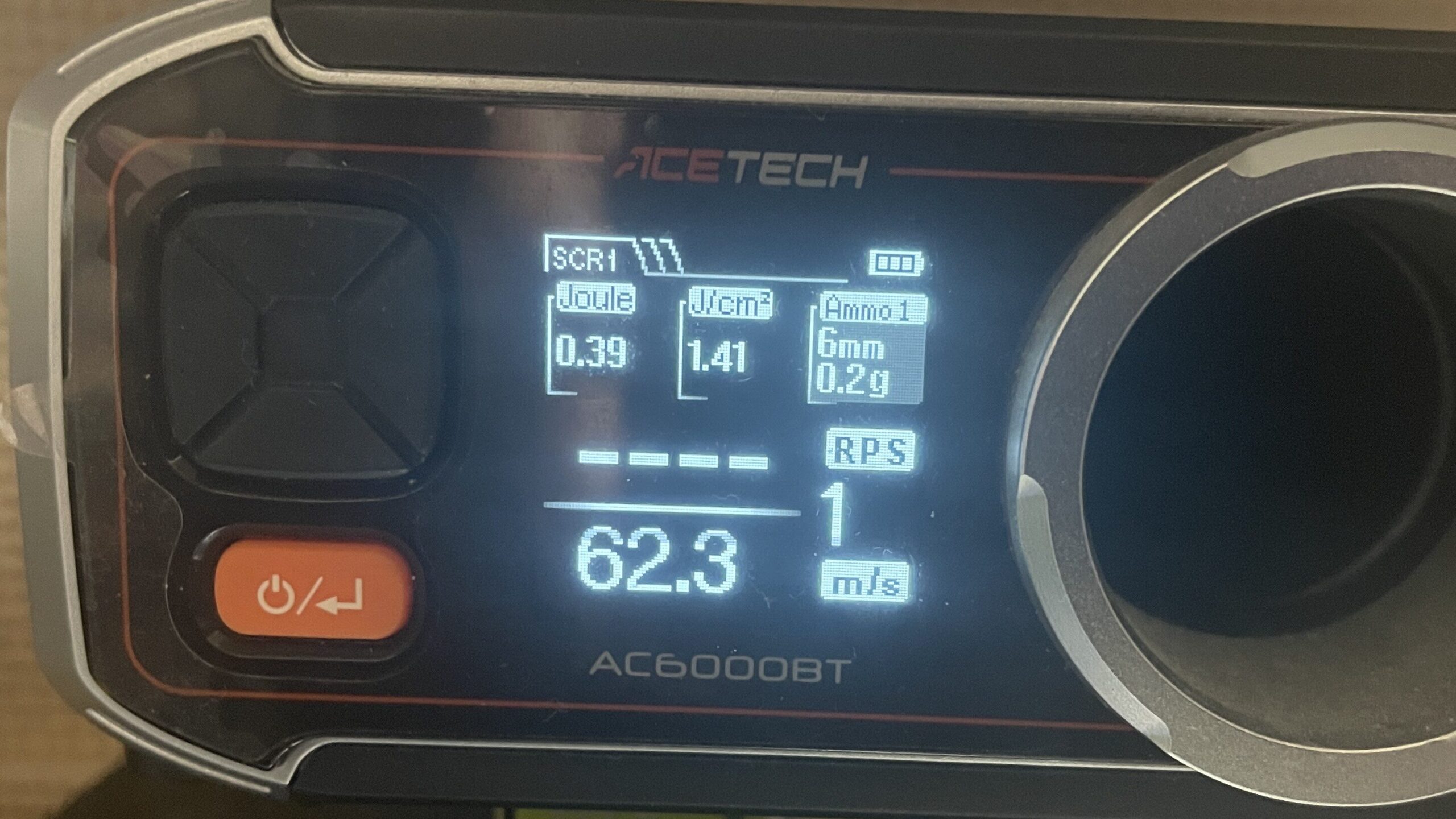 東京マルイ　デトニクス.45 コンバットマスター　初速測定　1発目