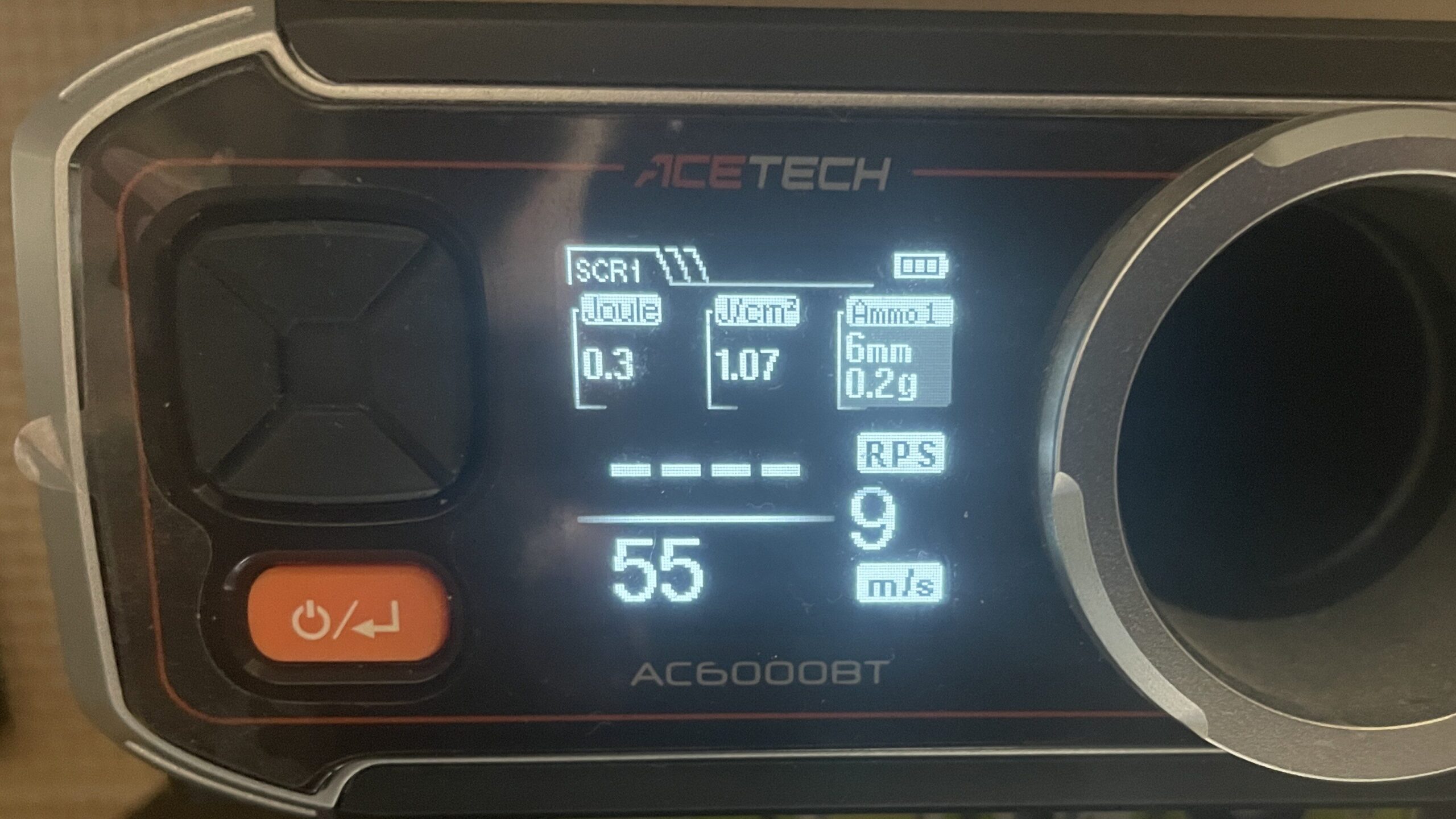 東京マルイ　デトニクス.45 コンバットマスター　初速測定　9発目