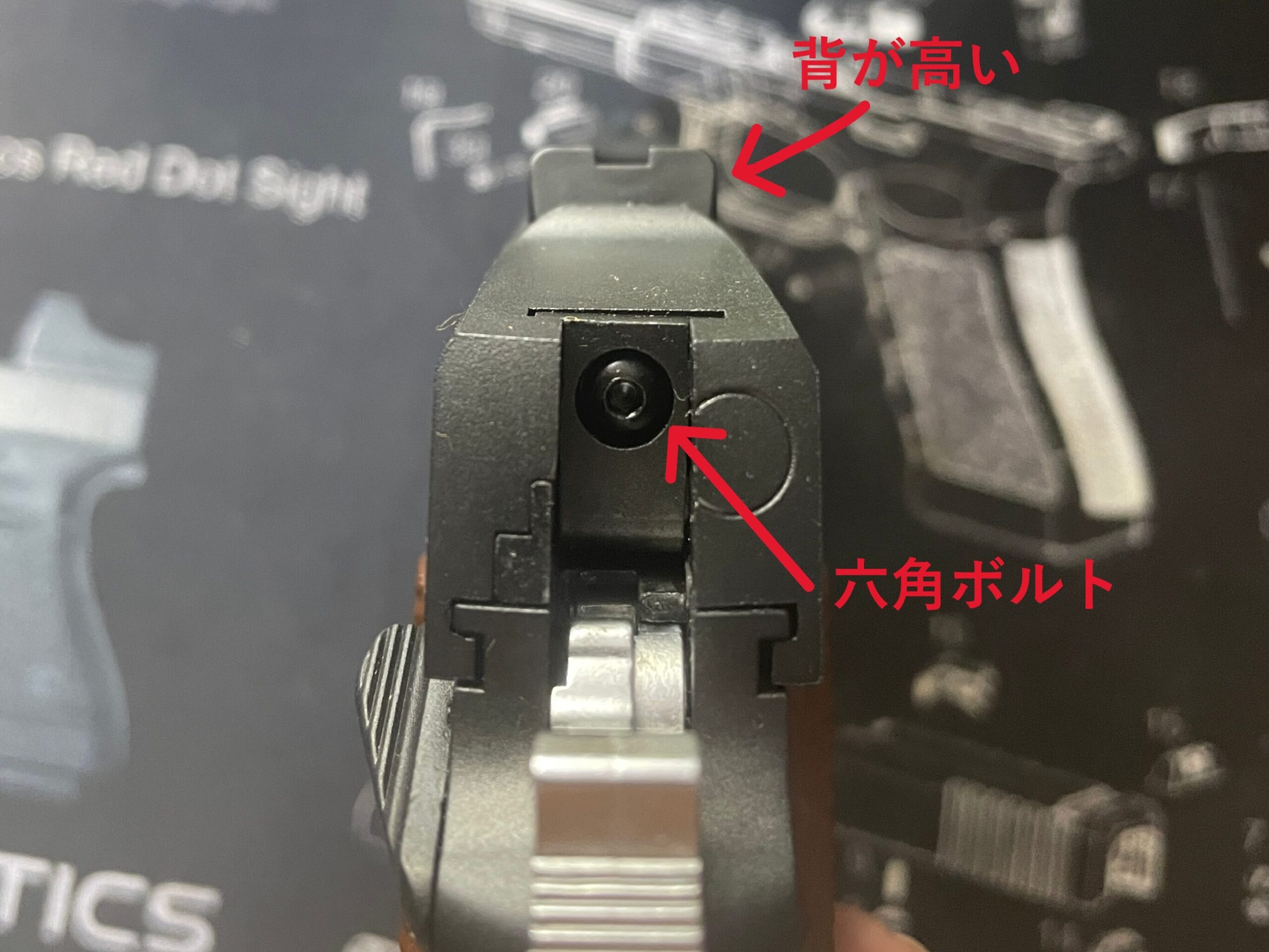 東京マルイ　デトニクス.45 コンバットマスター　サイトビュー