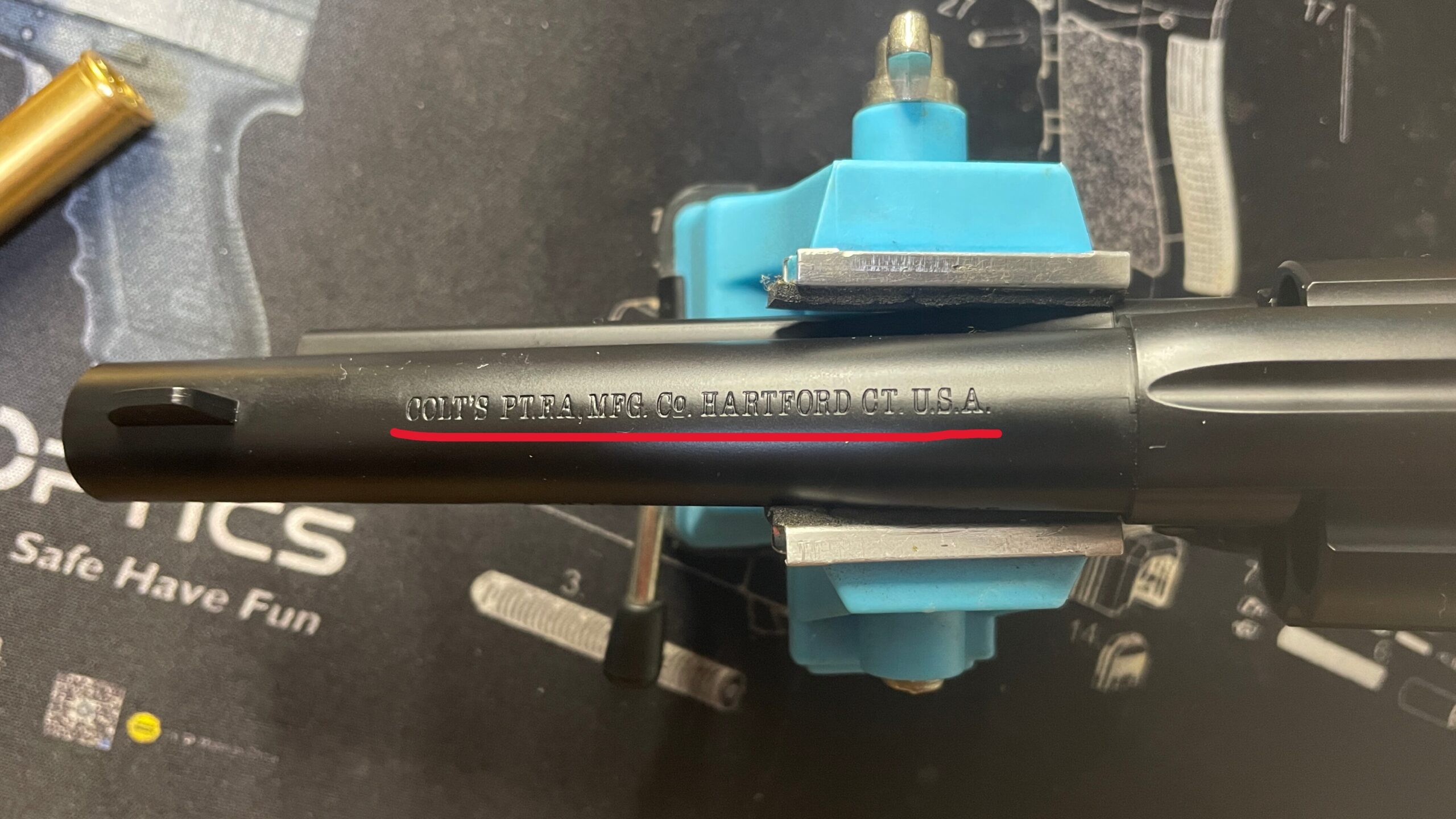 東京マルイ　SAA.45 アーティラリー　バレル上面