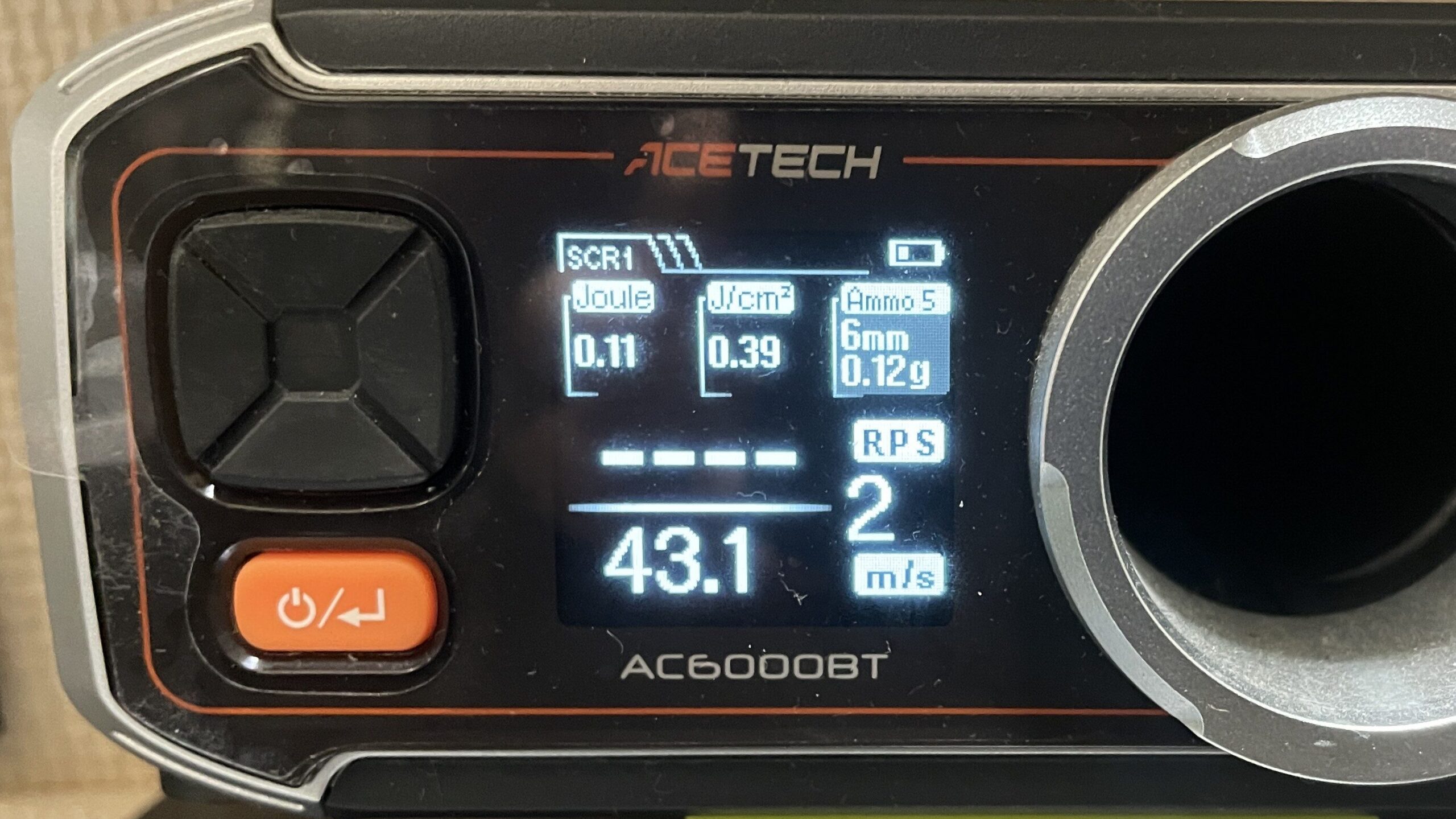 東京マルイ　SAA.45 アーティラリー　0.12gバイオ弾　ホップ最小　初速計測　2発目