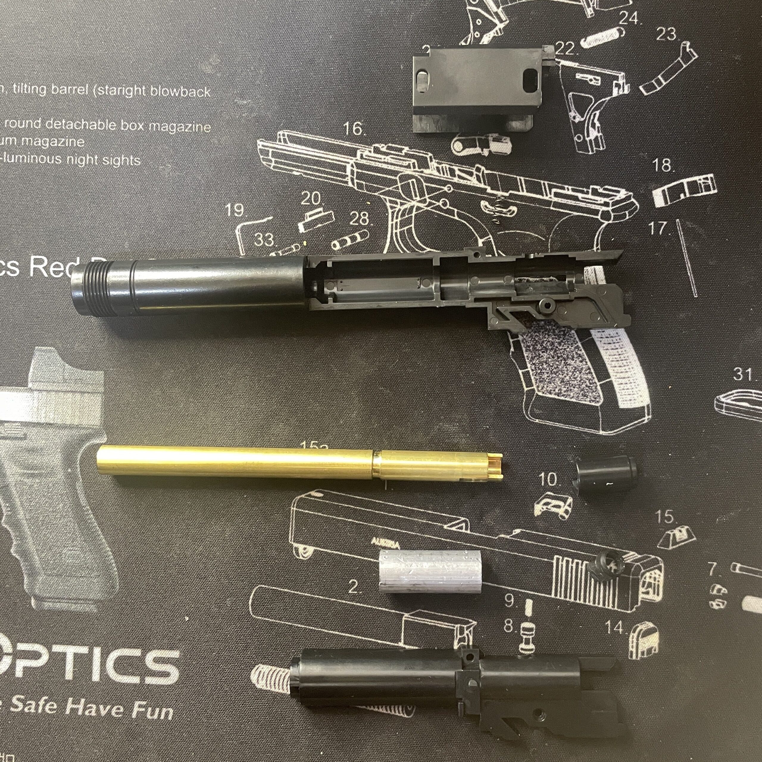 東京マルイ　ソーコム　MK23 HG　バレルの構成部品