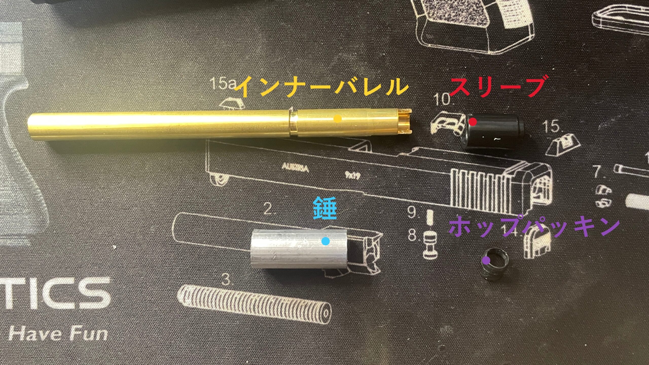 東京マルイ　ソーコム　MK23 HG　インナーバレルアッシーの部品