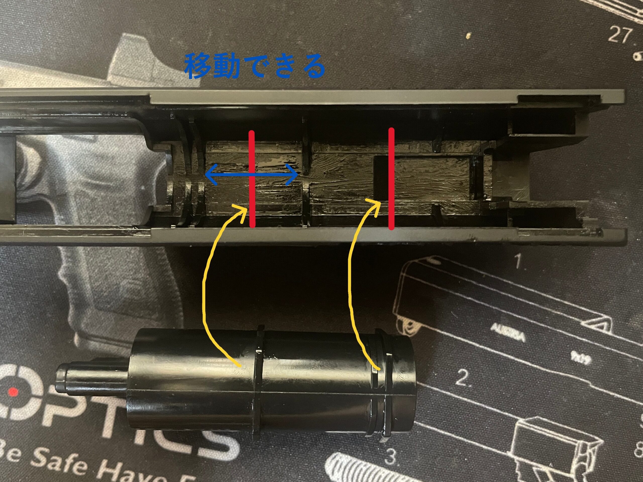 東京マルイ　ソーコム　MK23 HG　シリンダとスライド