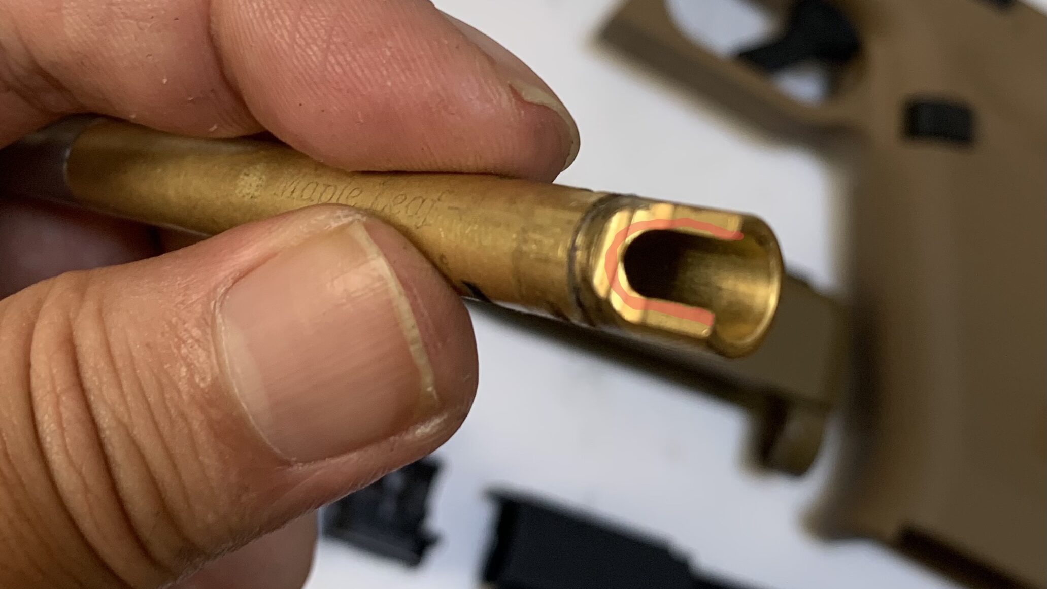 VFC/UMAREX GLOCK19X インナーバレルホップ窓