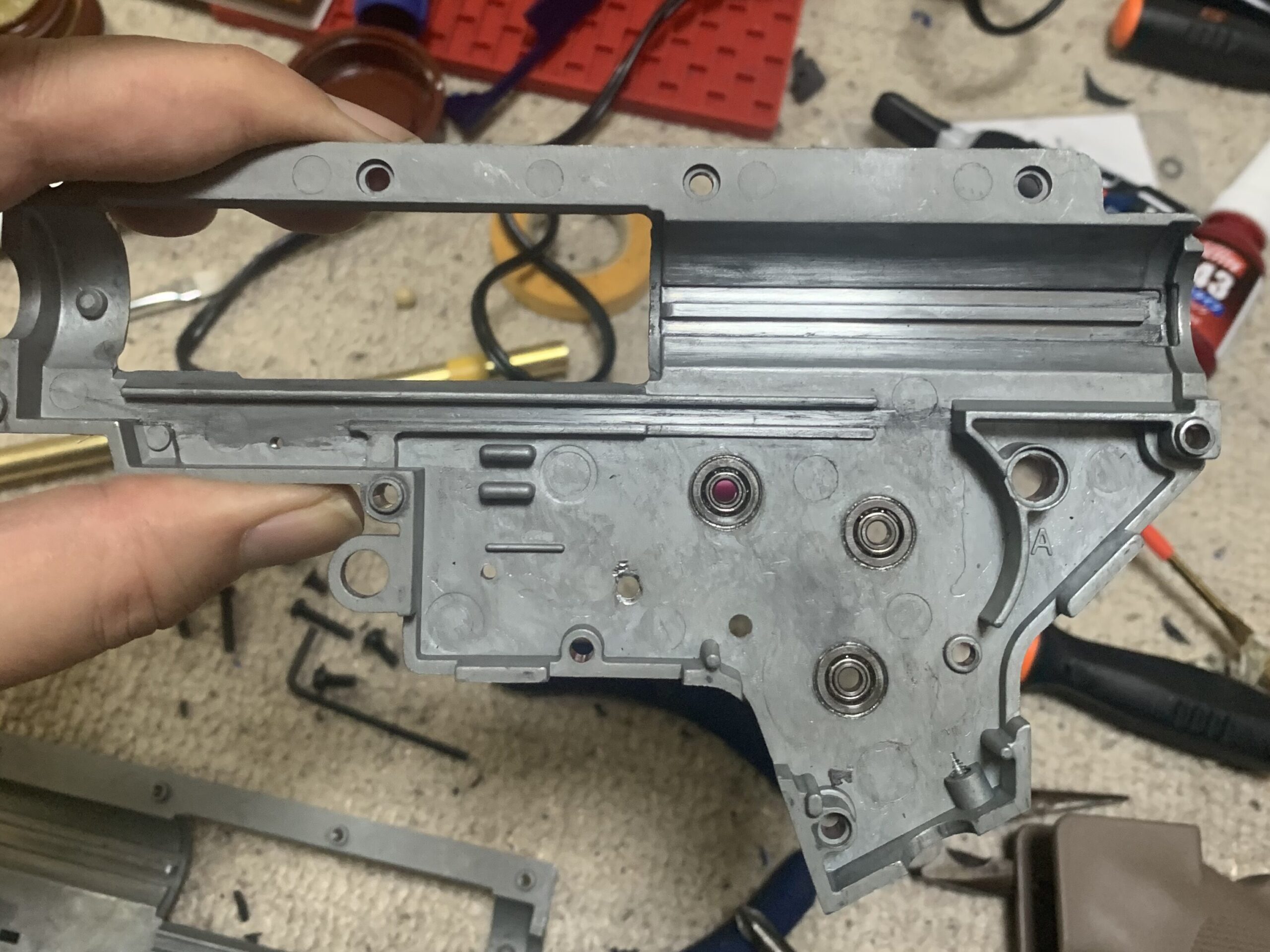 VFC Mk18 mod1 メカボックス右ケース　研磨