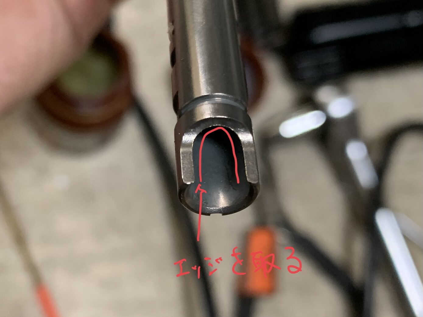 WE ドラグノフ　SVD GBB カスタムインナーバレル　ホップ窓加工