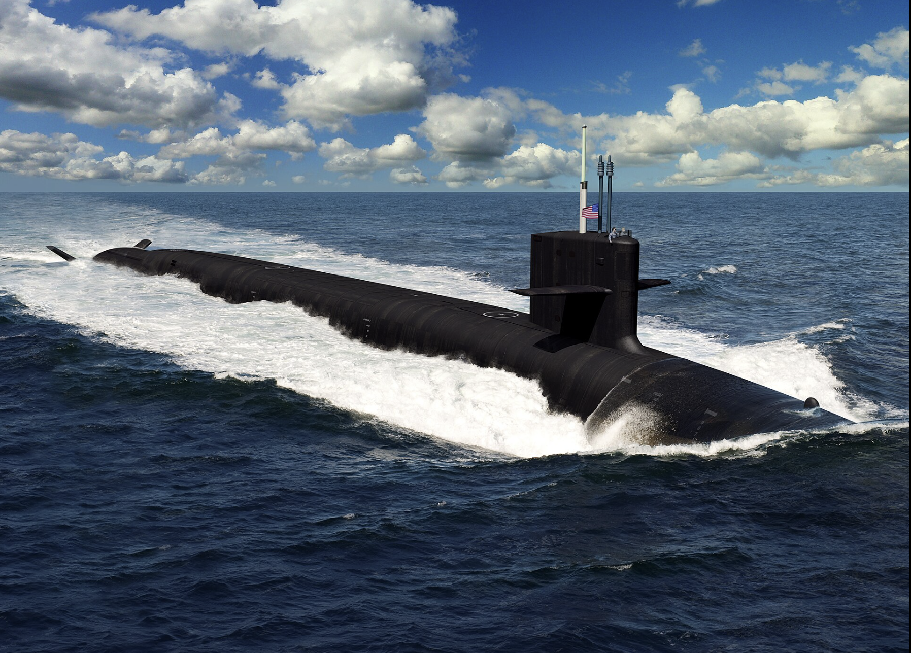 原子力潜水艦コロンビア級のイラスト　出典:U.S Navy、Pubric Domain